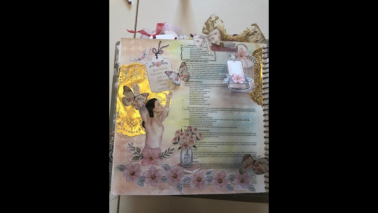 Let's Bible Journal Revelation 4 (from Lovely Lavender Wishes)