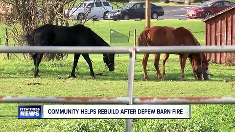 Community helps rebuild after Depew barn fire
