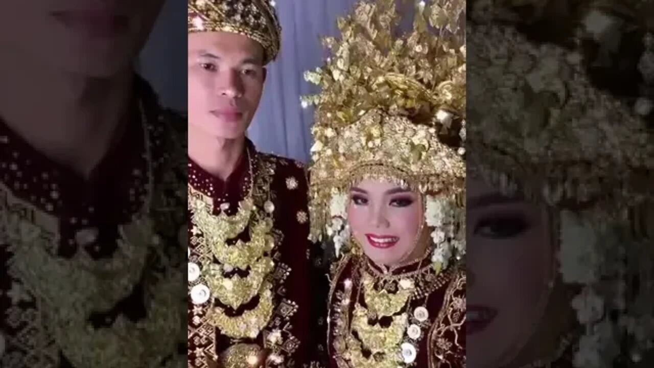 Pakaian Adat Palembang untuk Pernikahan Pengantin #shorts #short #shortvideo #shortsvideo