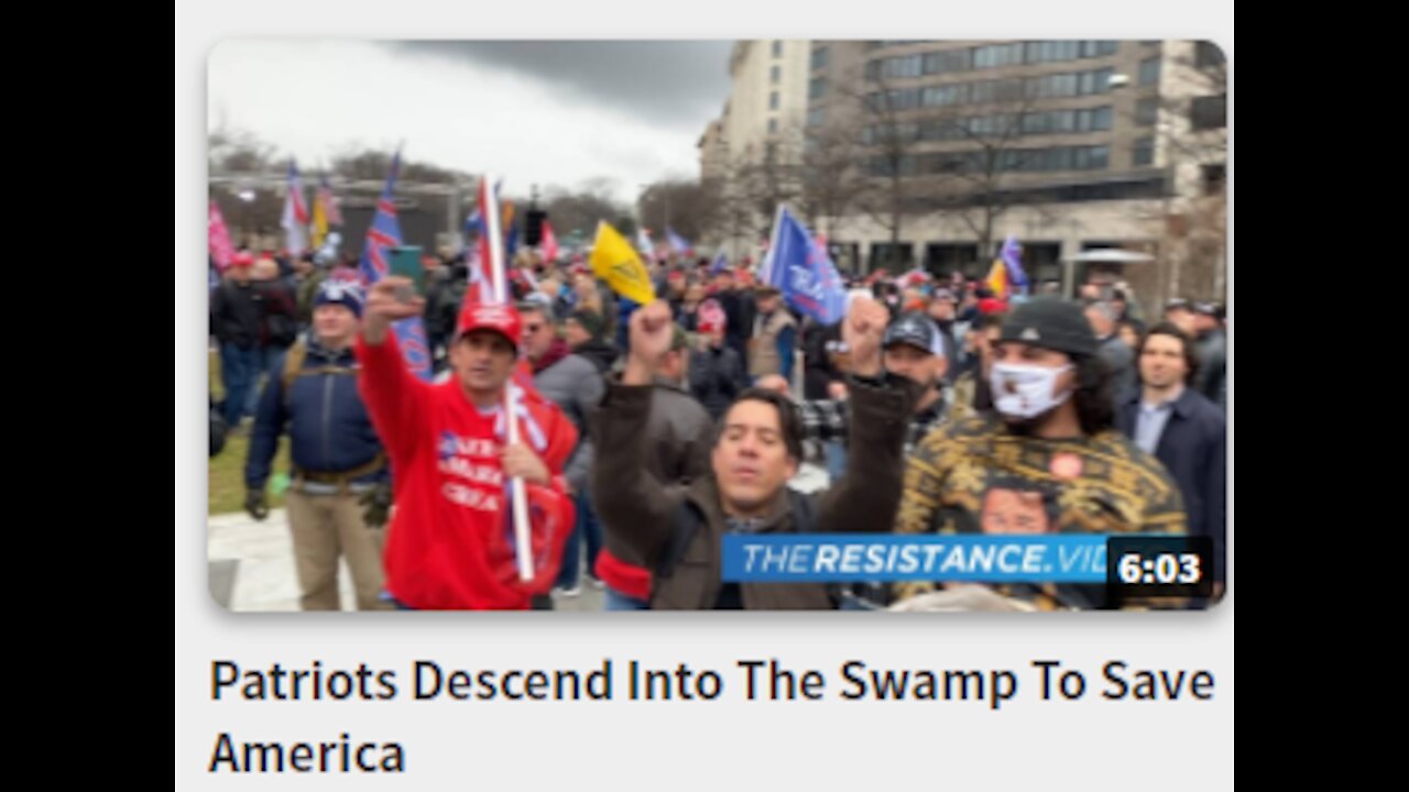 Patriots Descend Into - The Swamp To Save America