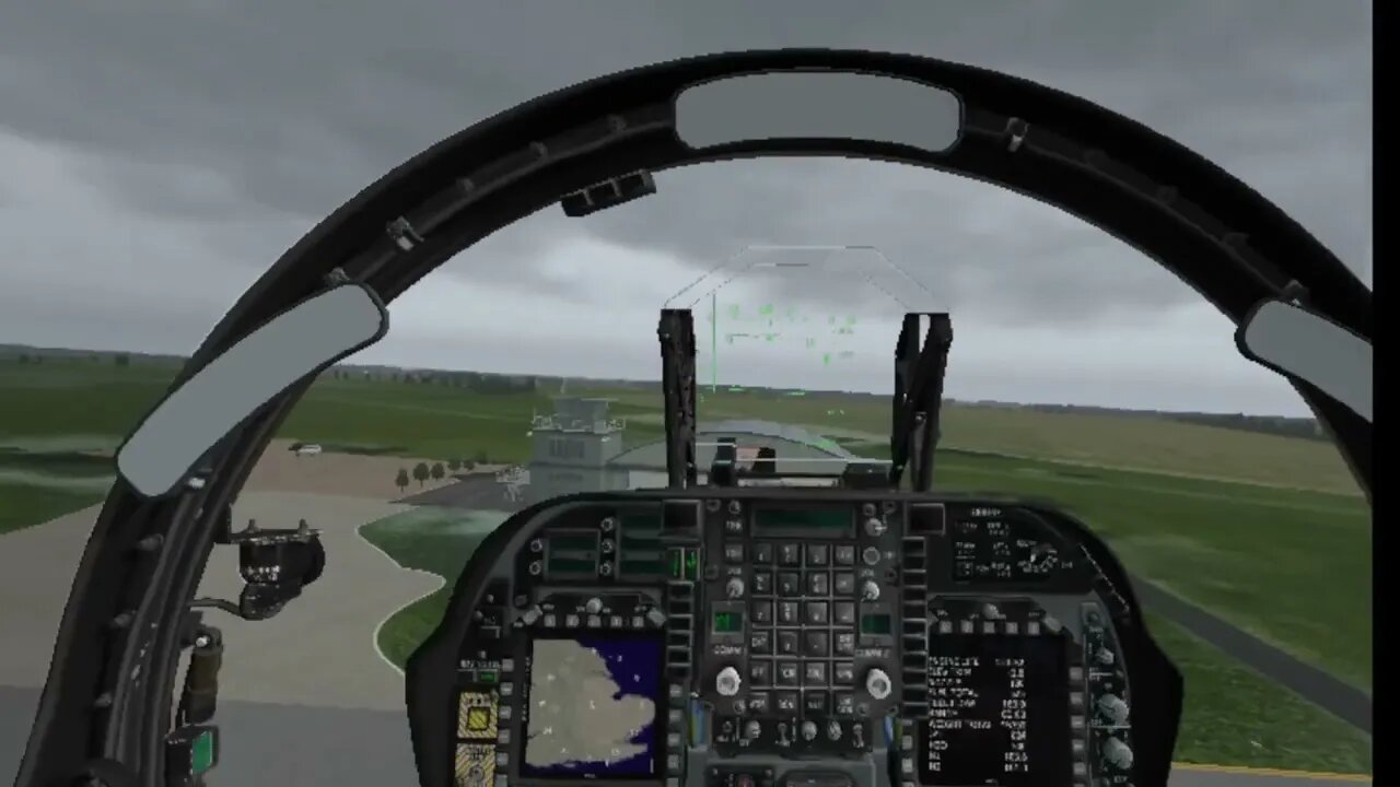 Hovering in the Harrier jump jet.