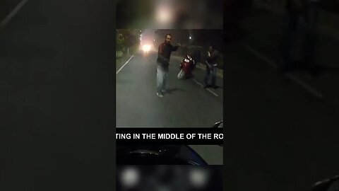 Biker CAUGHT people fighting in the ROAD!