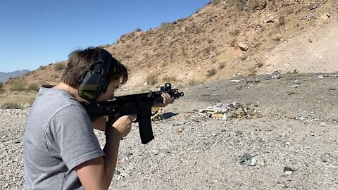 AR-15 Pistol Practice with a little slow-mo!