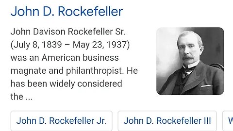 THE FIRST AMERICAN LEGENDARY JOHN D ROCKEFELLER John Davison Rockefeller Sr. (1839 –1937)