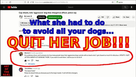 What she had to do to avoid all your dogs... BILLION OF DOLLARS OF HARM CAUSED EVERY YEAR BY DOGS!!!
