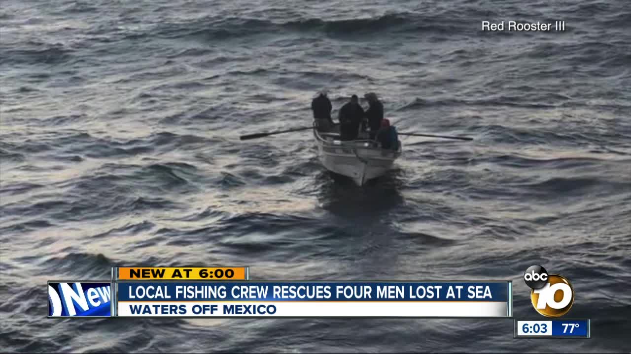 San Diego fishing crew rescues men lost at sea
