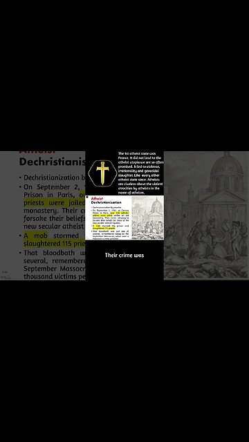 Atheist state atrocities - Dechristianising by murder #shorts