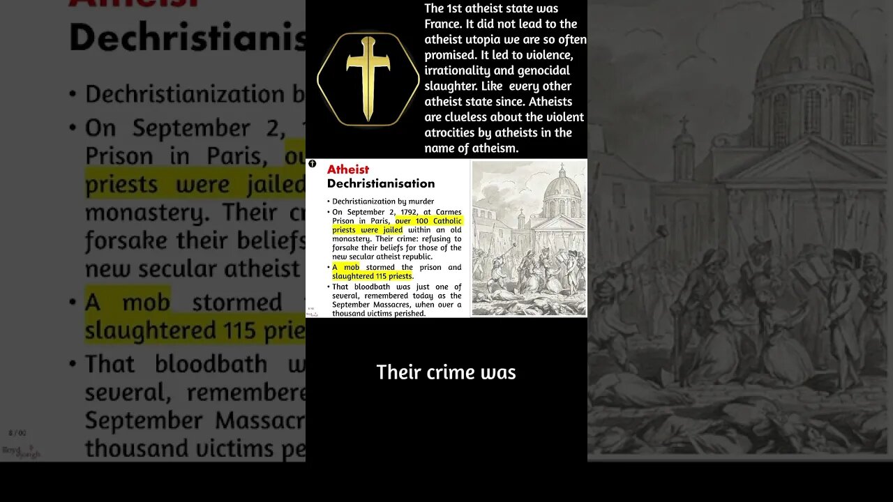 Atheist state atrocities - Dechristianising by murder #shorts