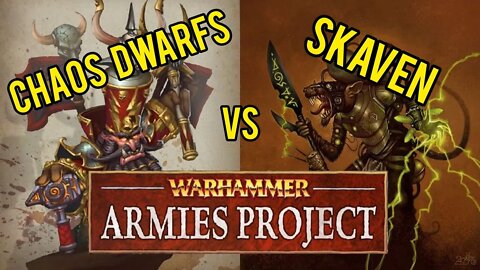 WARHAMMER FANTASY BATTLE REPORT Warhammer Armies Project CHAOS DWARFS vs SKAVEN