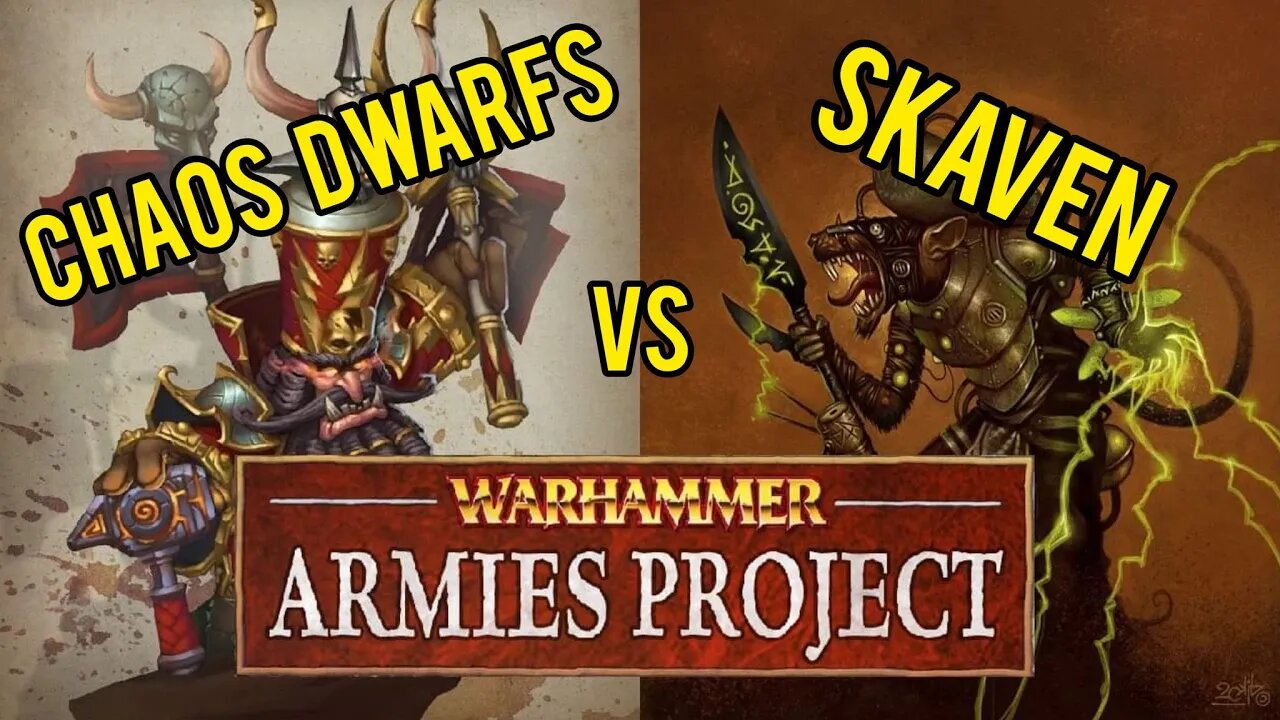 WARHAMMER FANTASY BATTLE REPORT Warhammer Armies Project CHAOS DWARFS vs SKAVEN