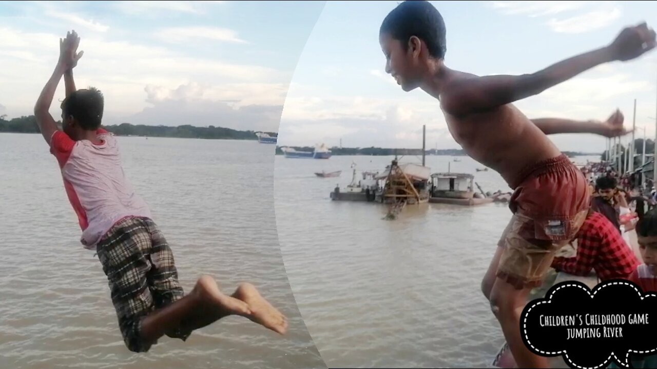 Children's Childhood game jumping River 😍 L+