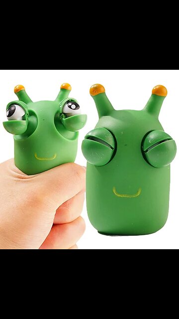 Green Worm Eye Popping Squeeze Fidget Toys For Autism And ADHD