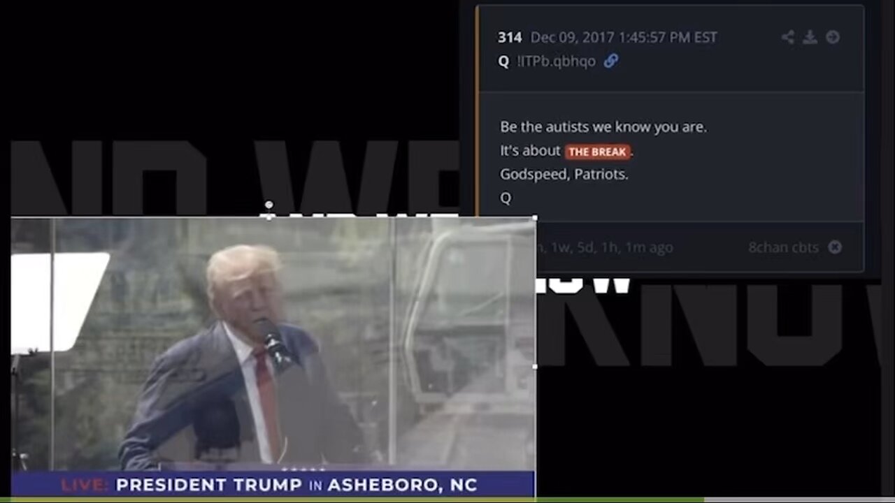 Trump references Q 314 : THE BREAK