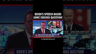 Biden's Speech Raises Some Serious Question!