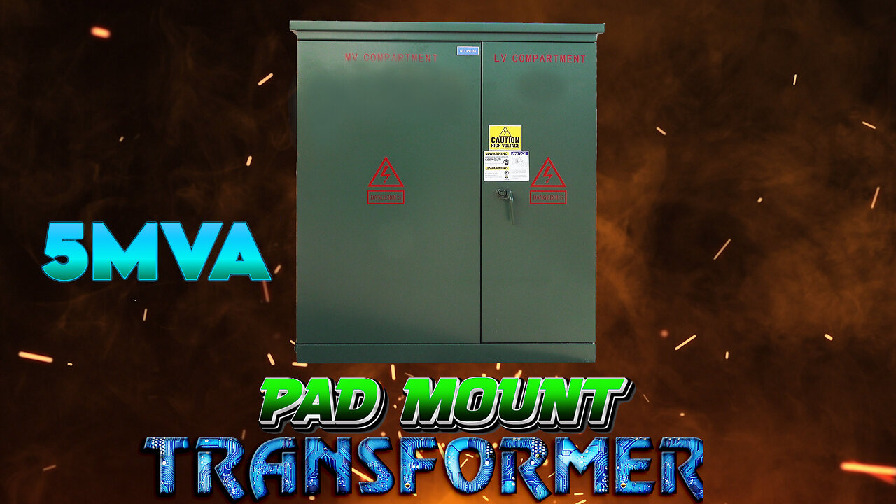 5 MVA Pad Mount Transformer - 13800V Delta Primary, 4160V Delta Secondary