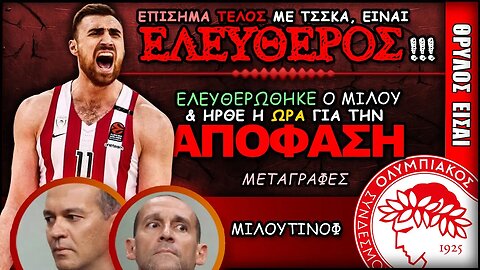 Ολυμπιακός Μεταγραφές & Νίκολα Μιλουτίνοφ | Olympiacos BC Θρύλος Είσαι ΟΣΦΠ Νέα Μπάσκετ