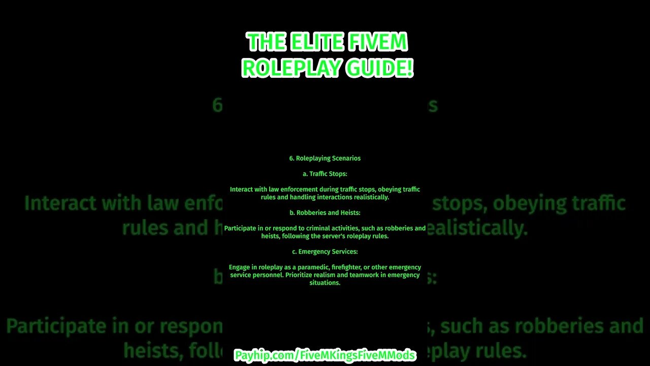 THE ELITE FIVEM ROLEPLAY GUIDE REVISED GUIDE! #FIVEM #GTAV #GUIDE #ROLEPLAY #GTA5
