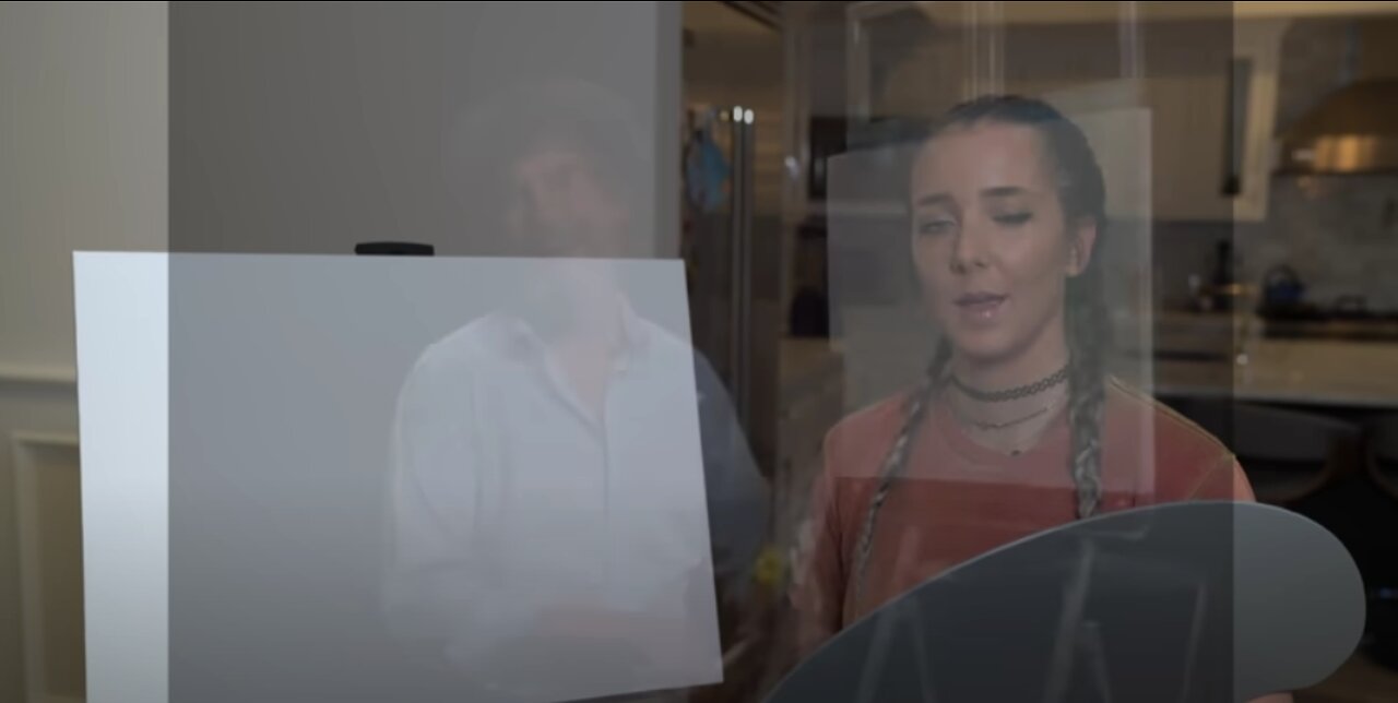 Jenna Marbles Following A Bob Ross Painting Tutorial