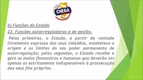 23. O Chega ponto por ponto.