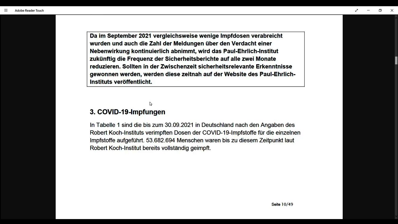 Sicherheitsbericht des Paul-Ehrlich-Instituts vom 26.10.2021 - kommentiert