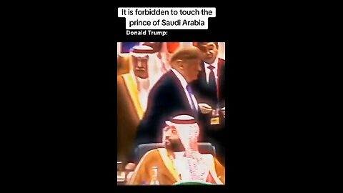 Donald Trump's Touching of Saudi Arabian Prince Is Banned, Elon Musk Kamala Biden #MAGA Election3024