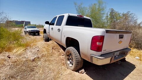 High Centered & STUCK Chevy Silverado Winch Recovery