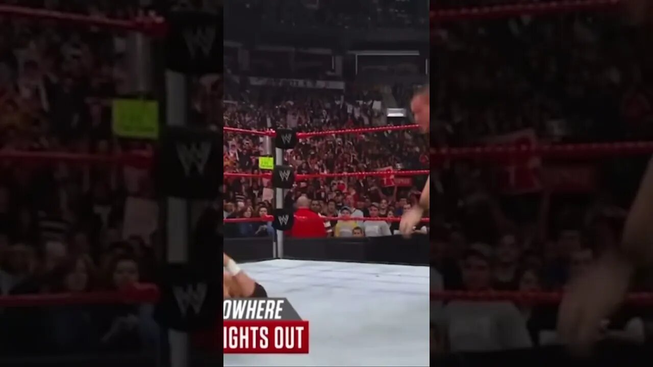 Randy orton RKO about of nowhere to triple H !! #shorts