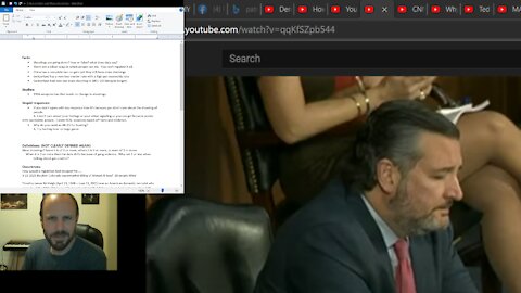 Senator Cruz and his grandstanding on gun control with no evidence.