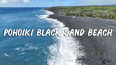 Pohoiki Black Sand Beach at Isaac Hale Beach Park on the Big Island of Hawaii (Hot Springs Too)