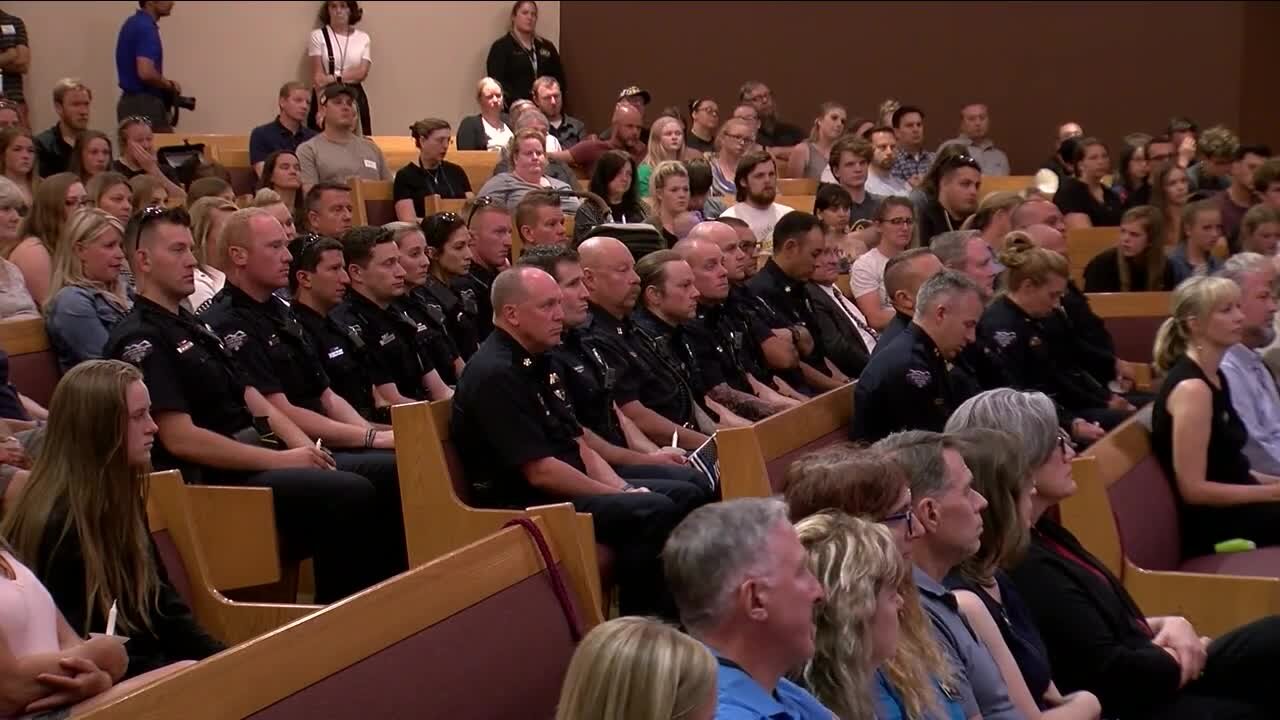 Hundreds gather at prayer vigil honoring fallen Arvada Officer Gordon Beesley