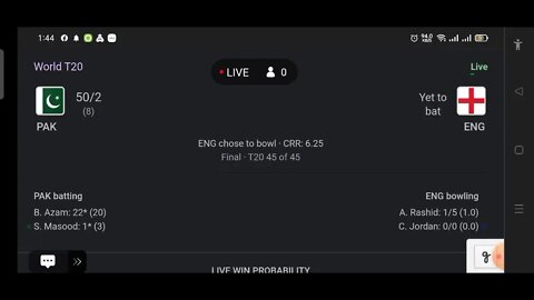 ICC T20 World 🌎 Cup Pakistan vs England Live
