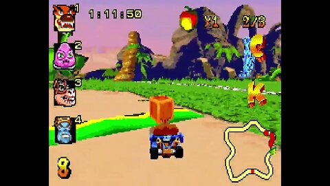 Crash Nitro Kart (GBA) - Adventure Mode Part 5: Terra Hub x All CNK Tokens & Relics