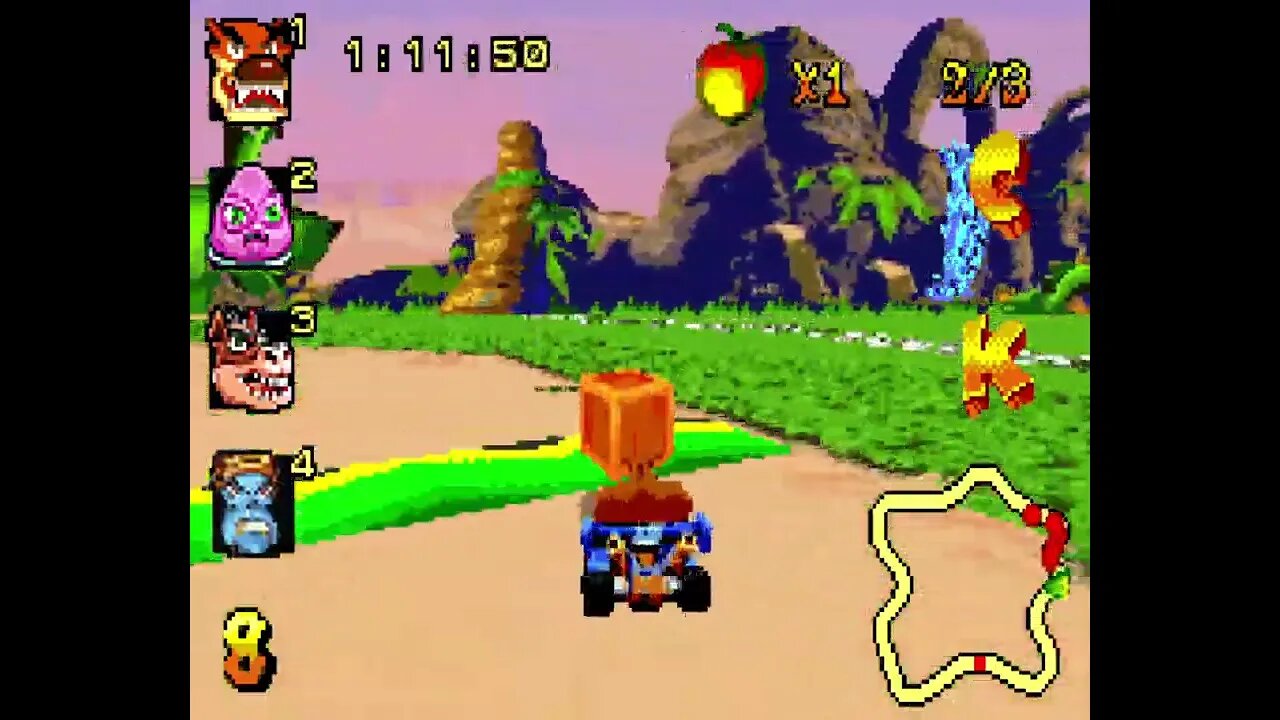 Crash Nitro Kart (GBA) - Adventure Mode Part 5: Terra Hub x All CNK Tokens & Relics