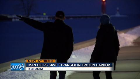 Passerby saves stranger struggling in Kenosha harbor