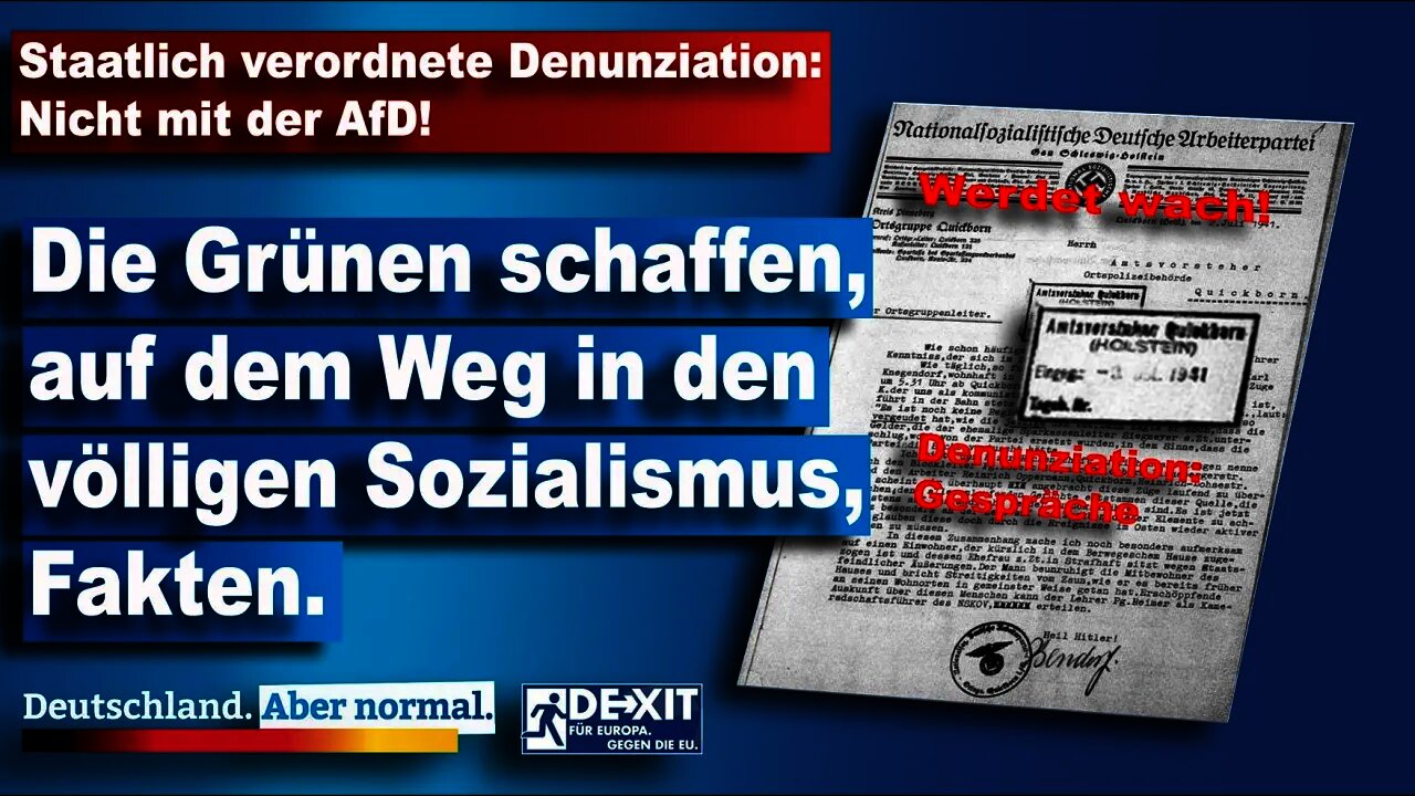 Staatlich verordnete Denunziation: Nicht mit der AfD!