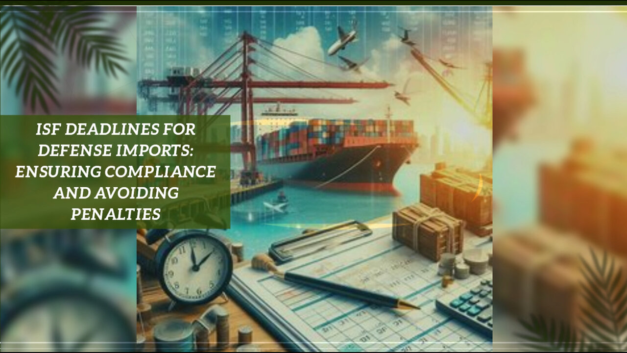 ISF Deadlines for Defense Imports: Ensuring Compliance and Smooth Importation