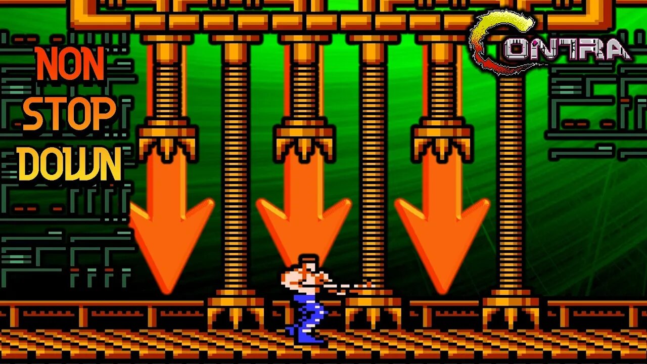 Contra gameplay Non stop Down challenge #7