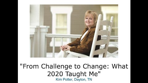 Kim Potter: "From Challenge to Change: What 2020 Taught Me"