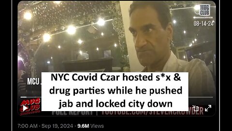 NYC Covid Czar hosted S*x parties while shutting down city