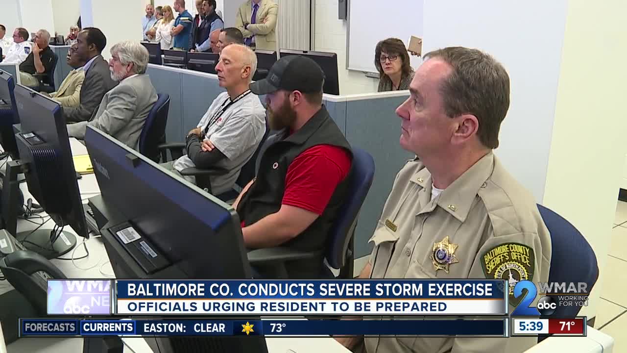 Baltimore County conducts severe storm exercise