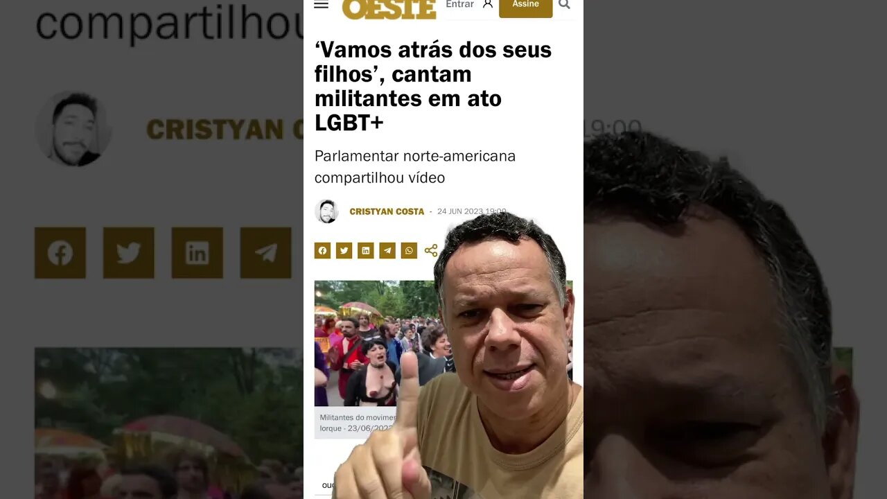 ‘Vamos atrás dos seus filhos’, cantam militantes em ato LGBT+ #shorts