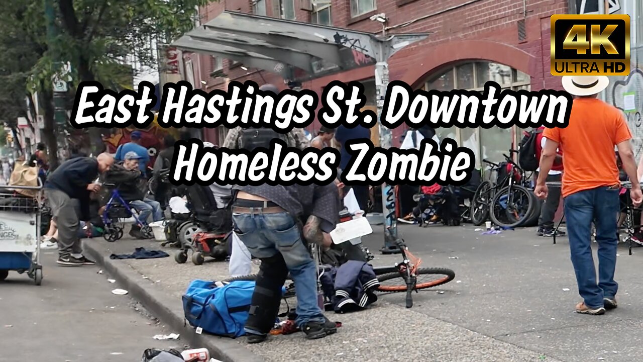 [4K] Walking through Vancouver Downtown Homeless East Hastings Street & Chinatown