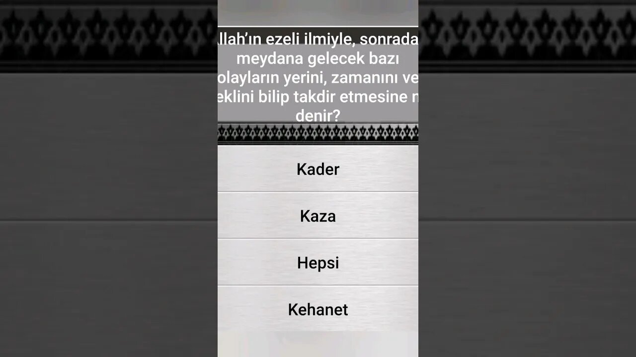 #yarışma #bilgi İSLÂMÎ BİLGİ YARIŞMASI