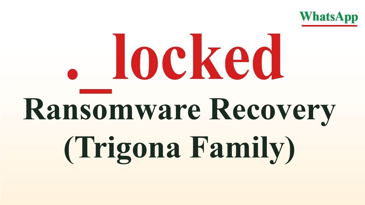 SOLVED Trigona locked ransomware virus - removal and decryption