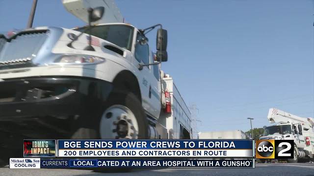 BGE sending power crews to help clean up after Irma