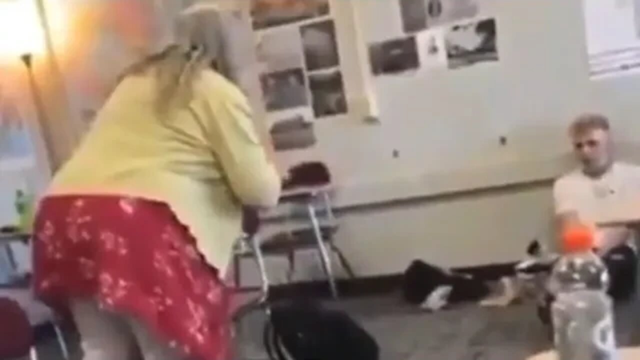 Obese Teacher Loses It On Student