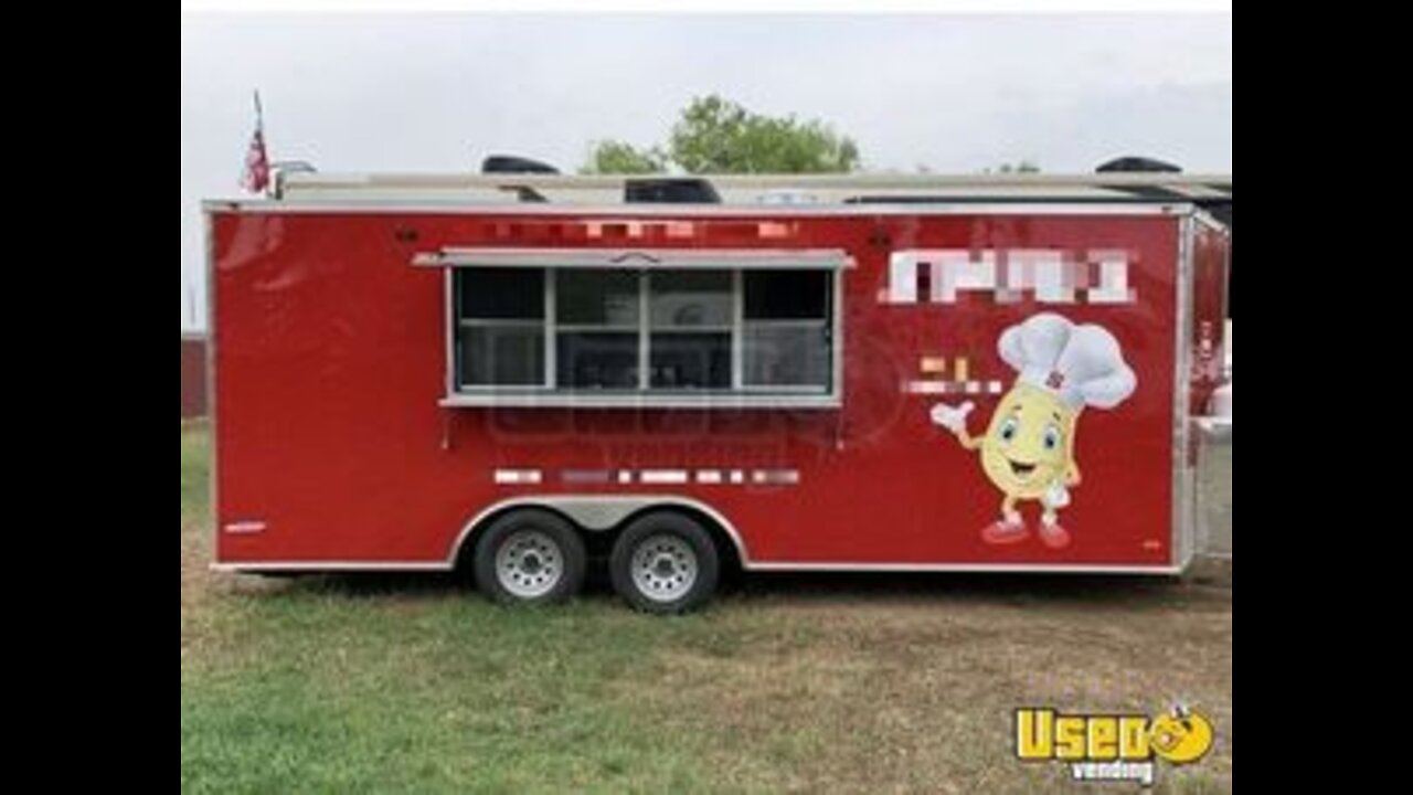 Barely Used - 2021 8.5' x 20' Freedom Kitchen Food Concession Trailer with Pro-Fire System for Sale