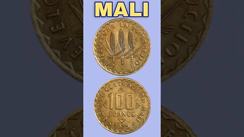 Mali 100 francs 1975.#shorts #coinnotesz