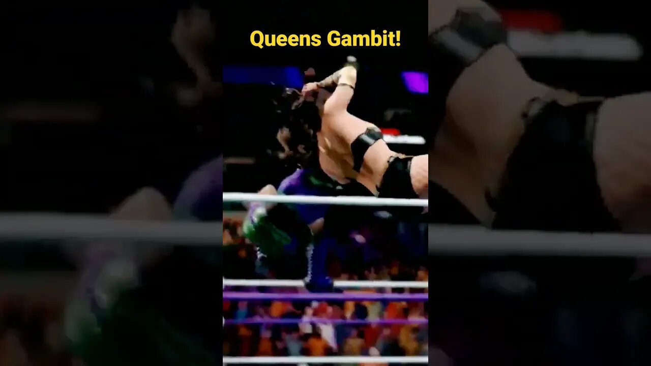 Caroline Collins with the Queens Gambit. #wwe2k22 #caw