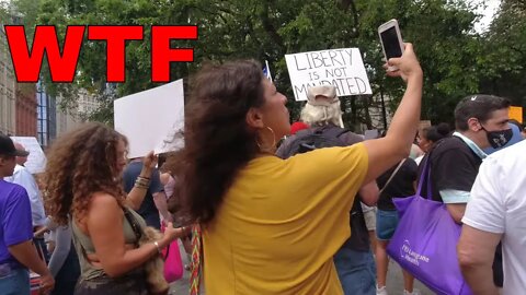 A bike ride, and walkthrough of a protest in NYC